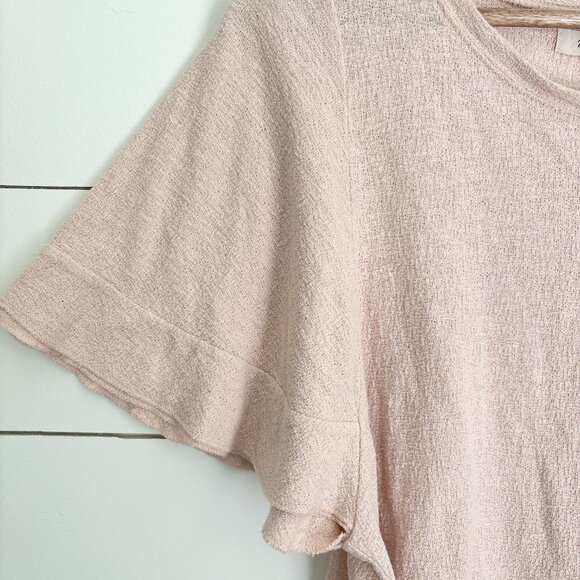 Madewell blush pink top with oversized wide sleeve size small - Picture 2 of 5